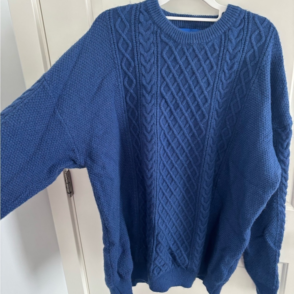 Aelfric Eden Blue Cable Knit Sweater - Picture 4 of 10